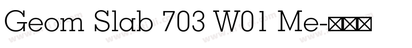 Geom Slab 703 W01 Me字体转换 Geom Slab 703 W01 Me字体转换